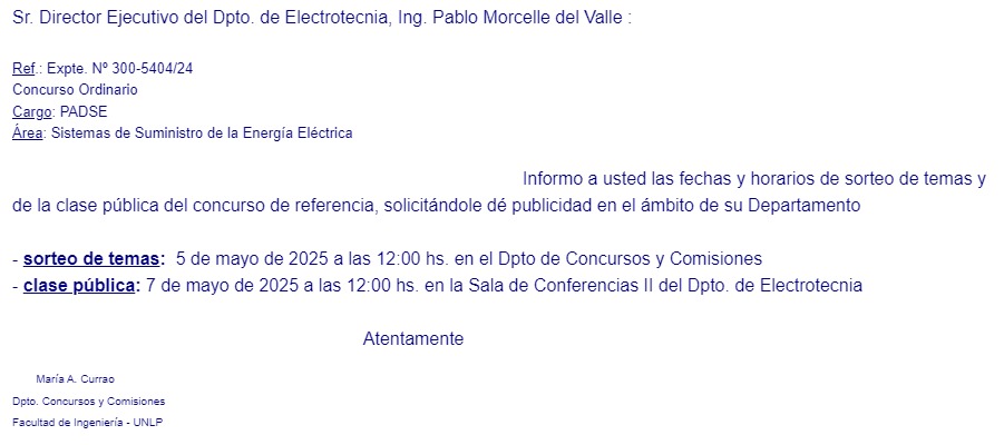 Fechas de Concurso PADSE – Sistemas de Suministro de Energía Eléctrica Fechas de Concurso PADSE – Sistemas de Suministro de Energía Eléctrica